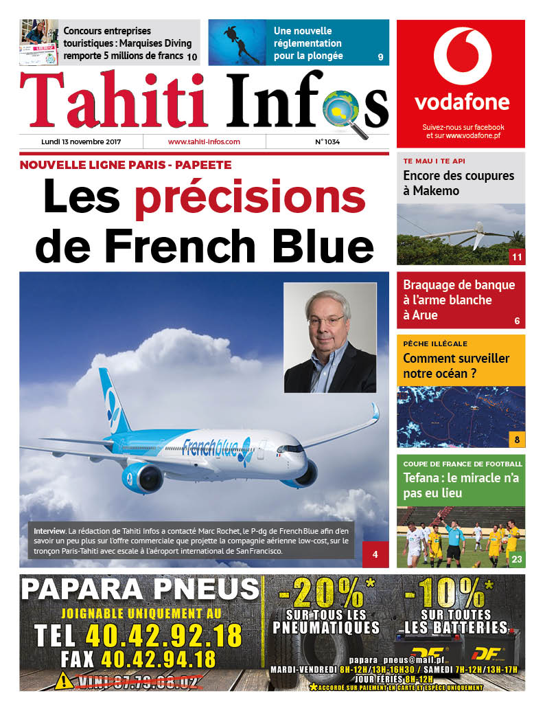 TAHITI INFOS N°1035 du 13 novembre 2017