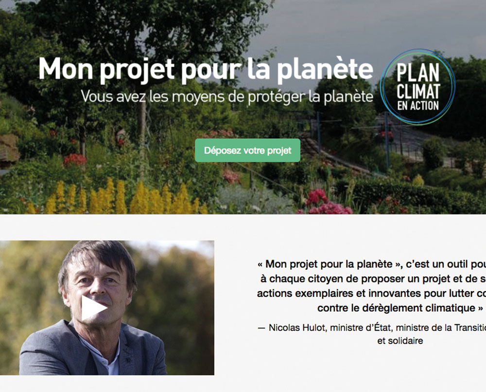 Climat: les Français invités à présenter leurs projets pour la planète