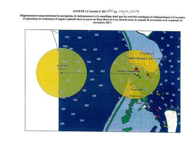 Munitions découvertes à Bora Bora : l'opération de neutralisation démarre ce week-end