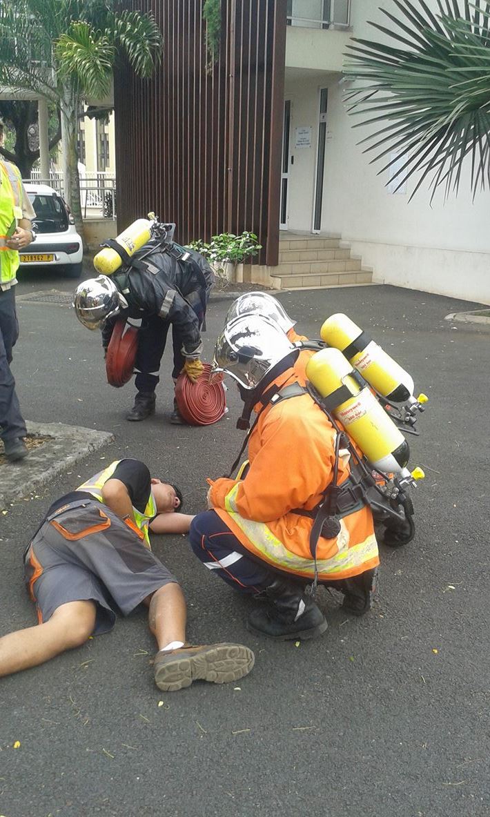 Exercice incendie au tribunal de Papeete