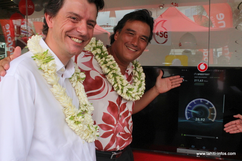211,6 Mbps avec l'internet mobile en 4.5G, lors de la démonstration au Speedtest.