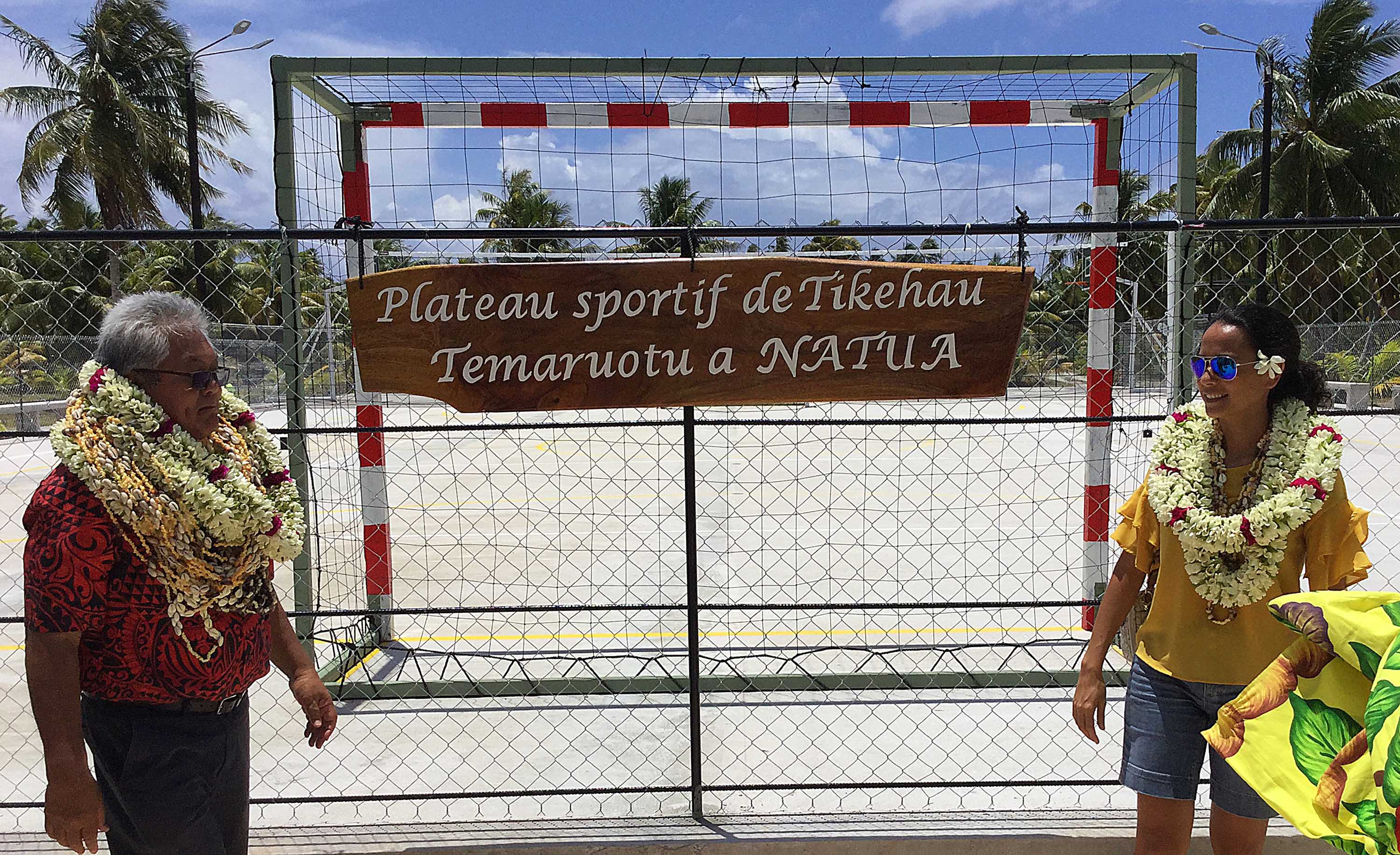Inauguration du plateau sportif de Tikehau