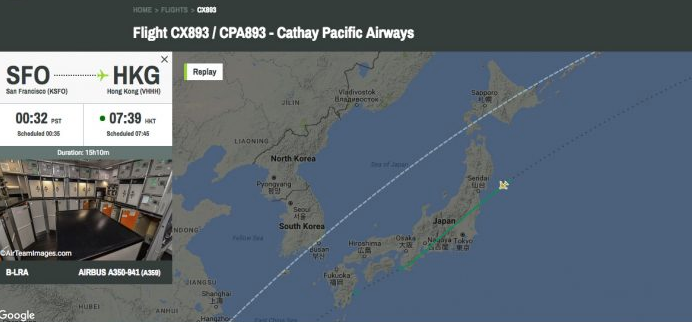 Un équipage de Cathay Pacific a vu le missile nord-coréen faire sa rentrée dans l'atmosphère