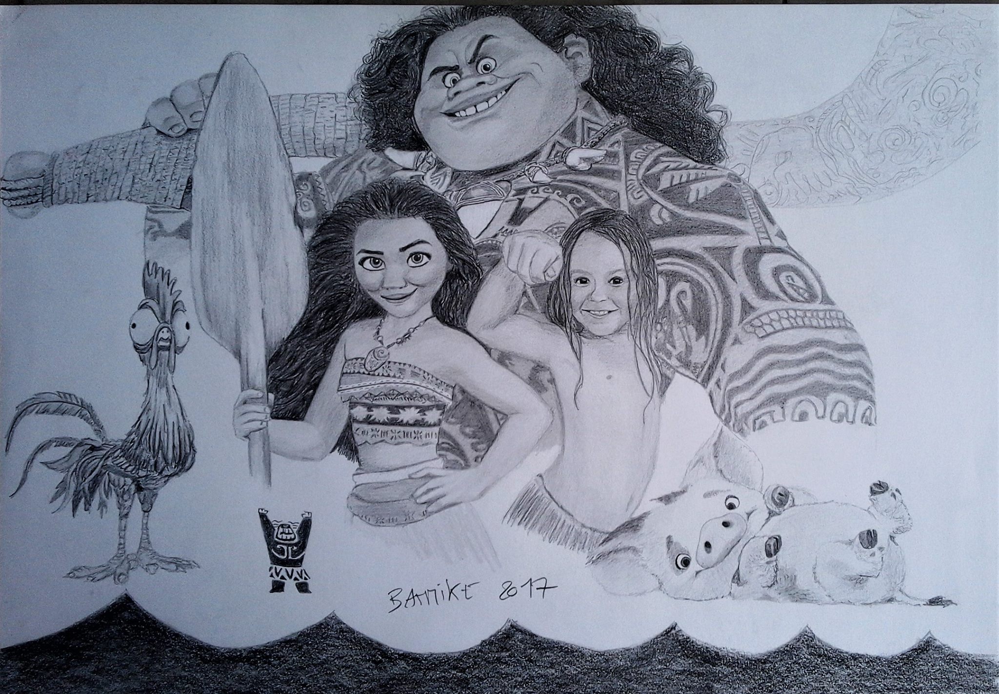 Une petite fille dans un décor "Vaiana", par B-art-MikeTahiti