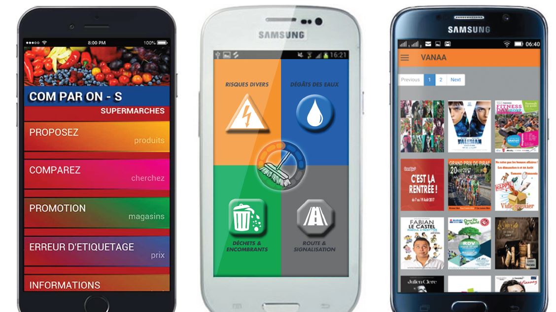 Les différentes applications déjà publiées par l'association TahitiSphere, qui vise à améliorer la vie des Polynésiens grâce au numérique. Les bénévoles sont toujours à la recherche d'idée !