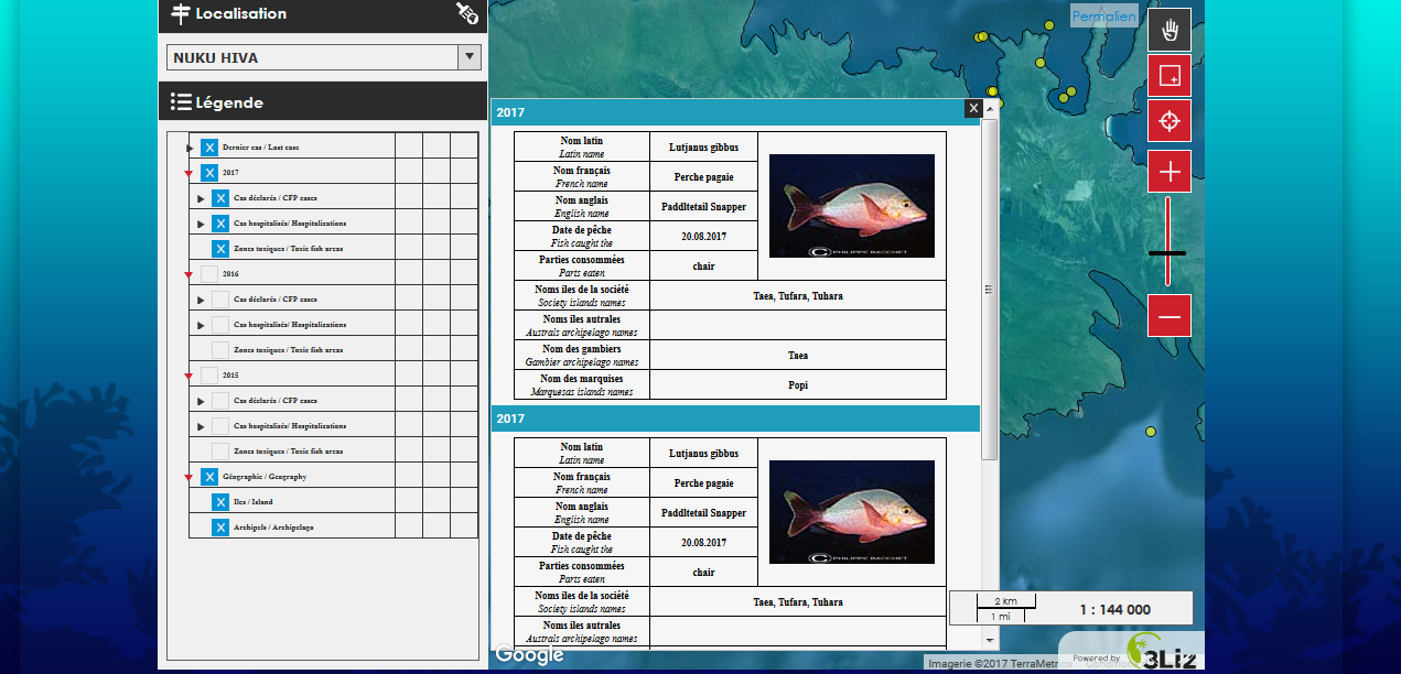 Les personnes qui sont tombées malades début novembre ont mangé de la perche pagaie (haka en marquisien).
