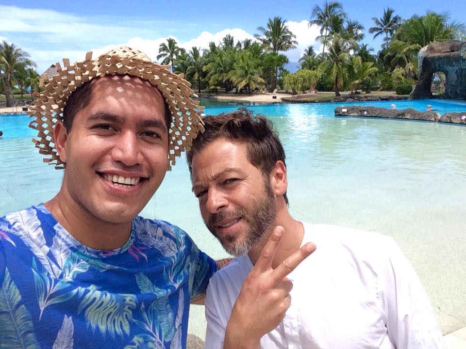 Avec Christophe Maé.