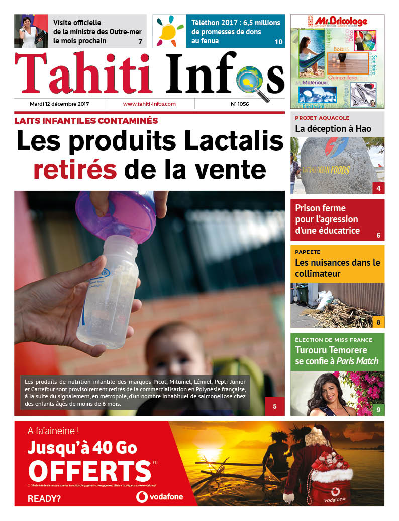 TAHITI INFOS N°1056 du 12 décembre 2017