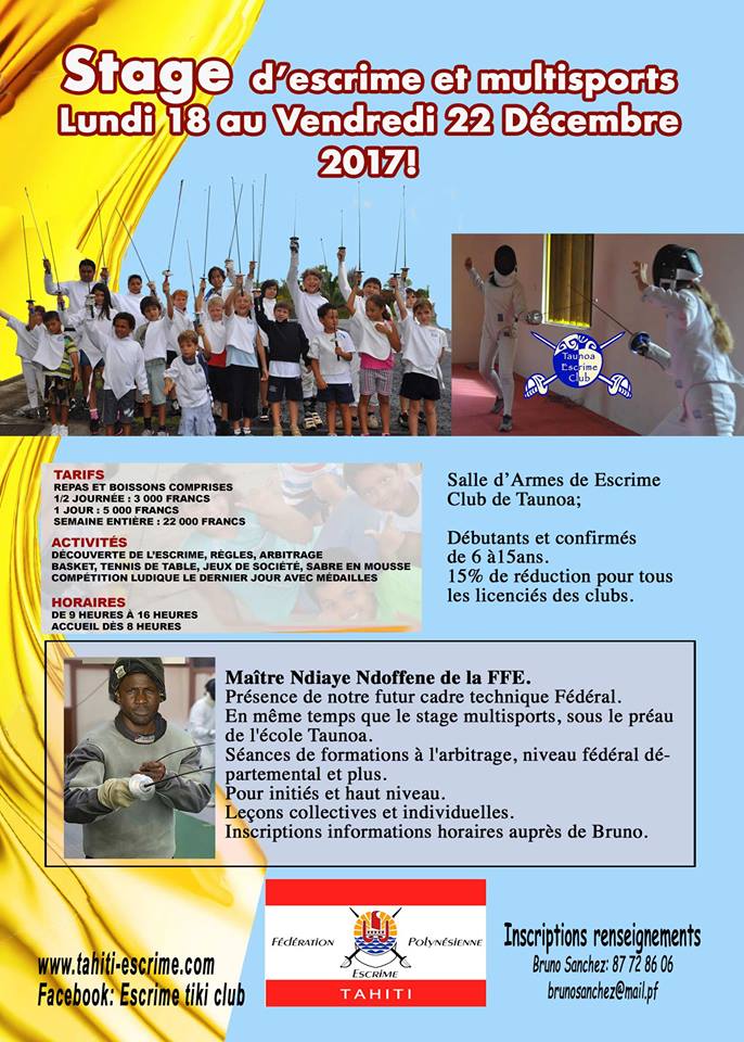 Escrime : un maître d’armes au fenua