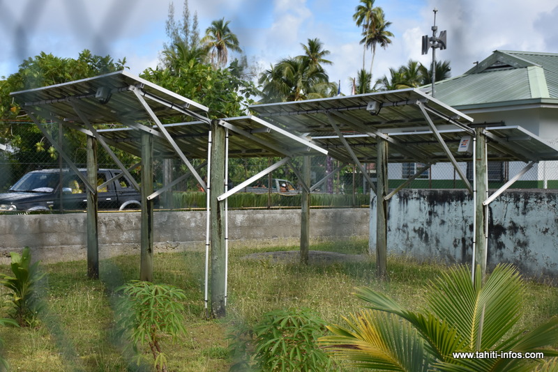 L'installation photovoltaïque de la mairie annexe de Maiao.
