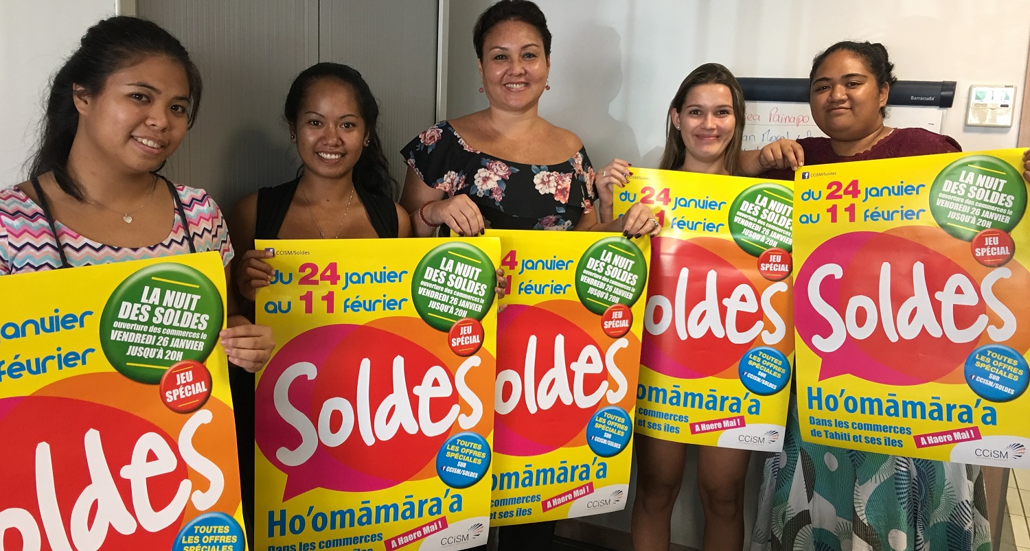 L'équipe de la Chambre de Commerce, d'Industrie, des Services et des Métiers en charge de l'organisation des soldes.  Crédit CCISM.