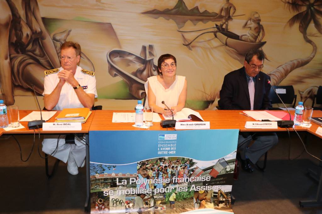 La ministre des Outre-mer, Annick Girardin, a participé mercredi, aux côtés d'Edouard Fritch, président du Pays, à un comité d’orientation élargi des assises des Outre-mer.