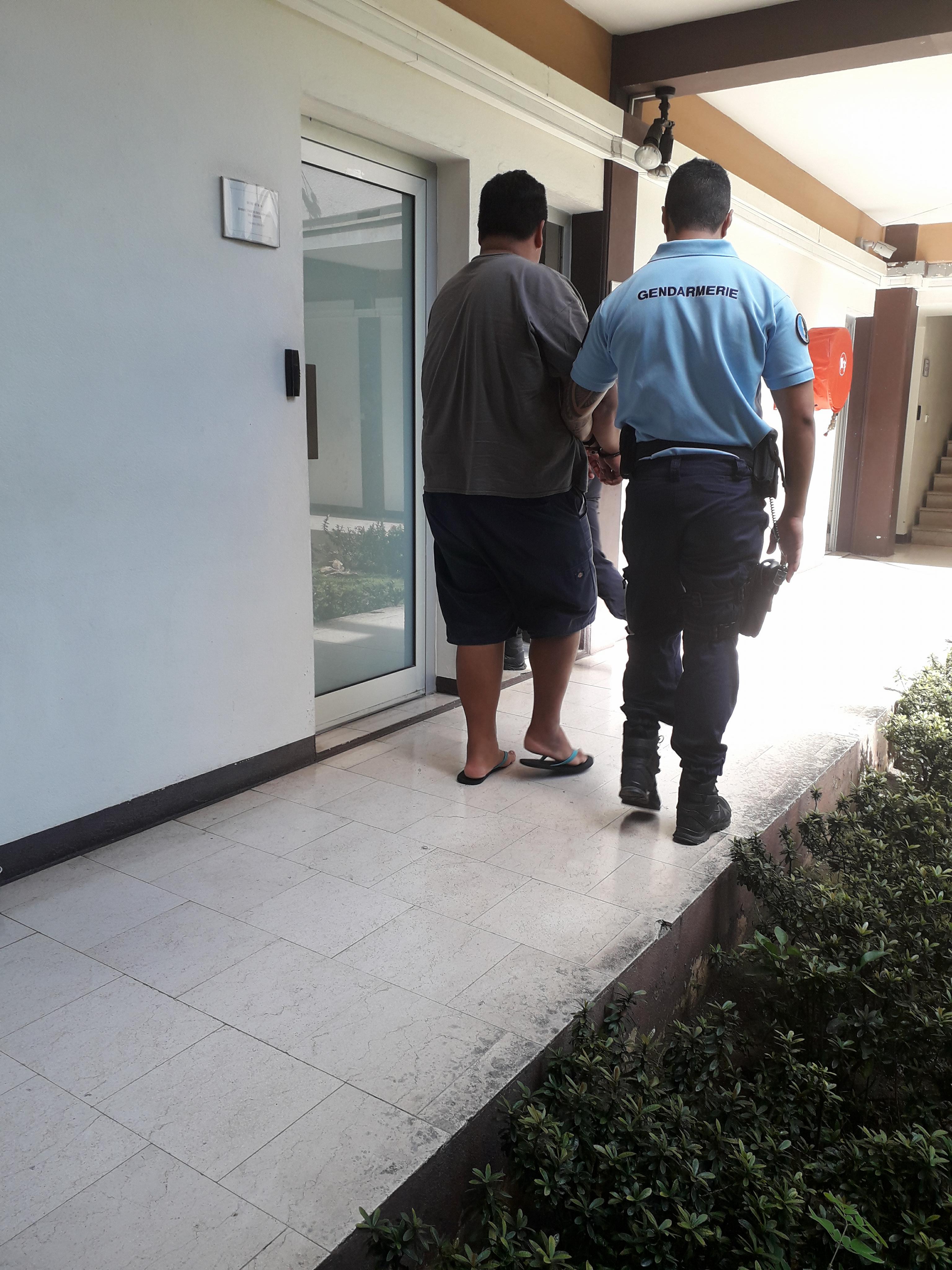 Le fils de Yannick Mai lors de sa présentation devant le JLD ce jeudi.