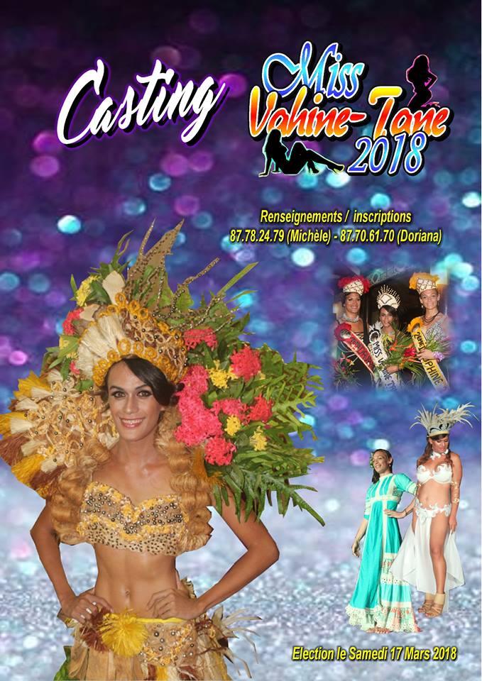 L'élection de Miss Vahine-Tane aura lieu le 17 mars.