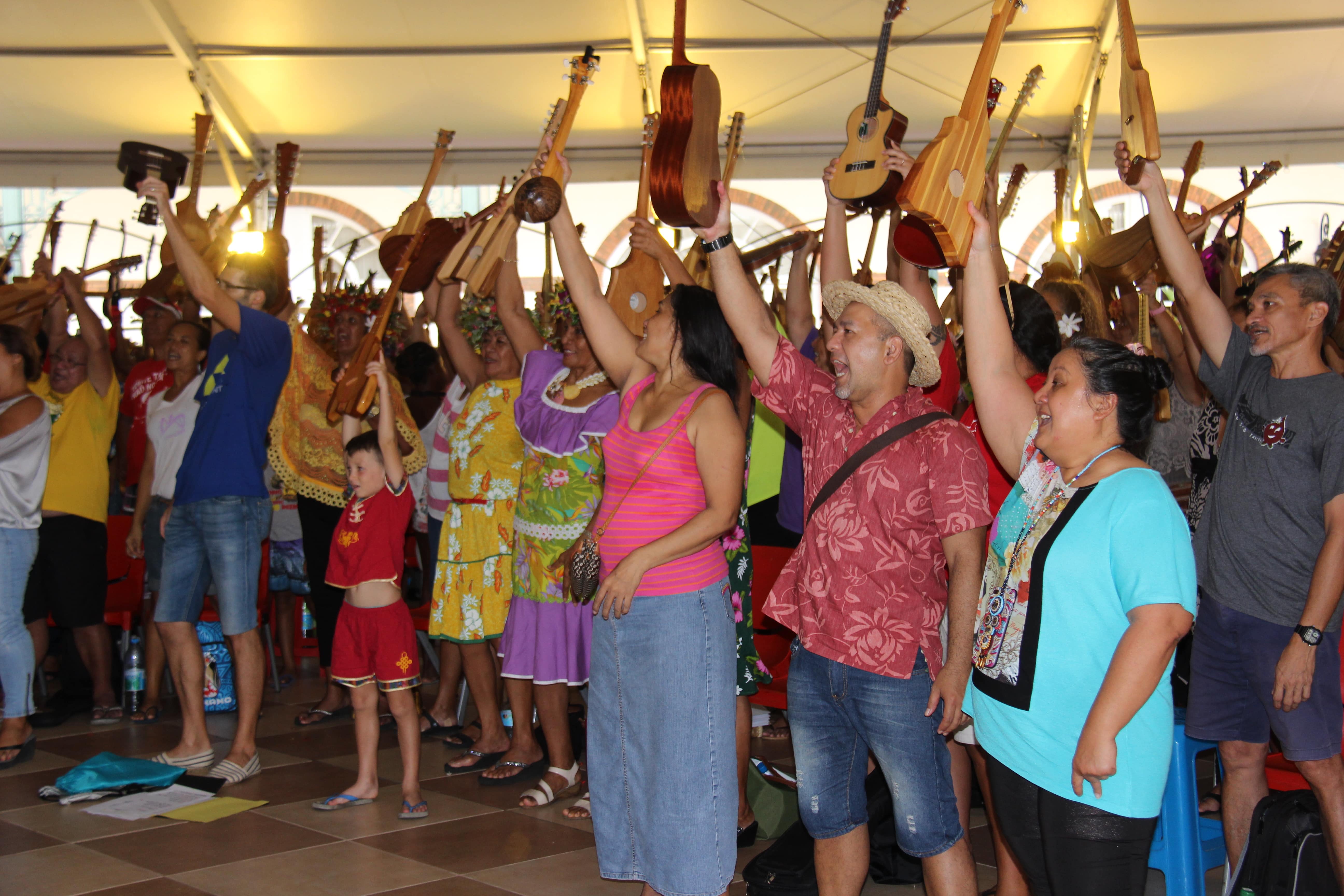 Dernière répétition générale pour le record du monde de ukulele
