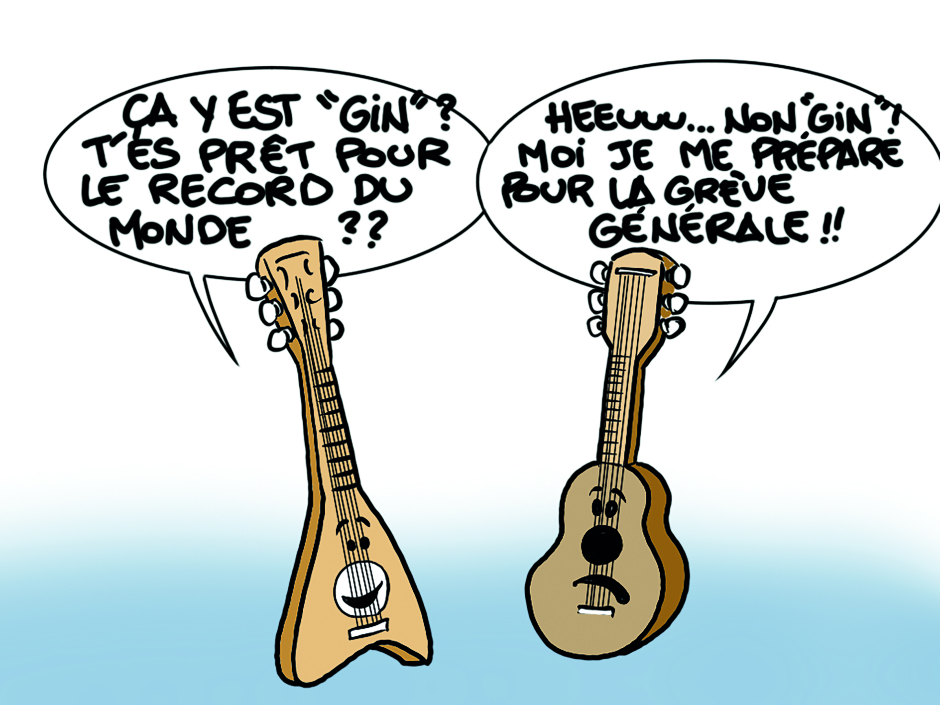 " Préparation au record du monde de 'ukulele " par Munoz