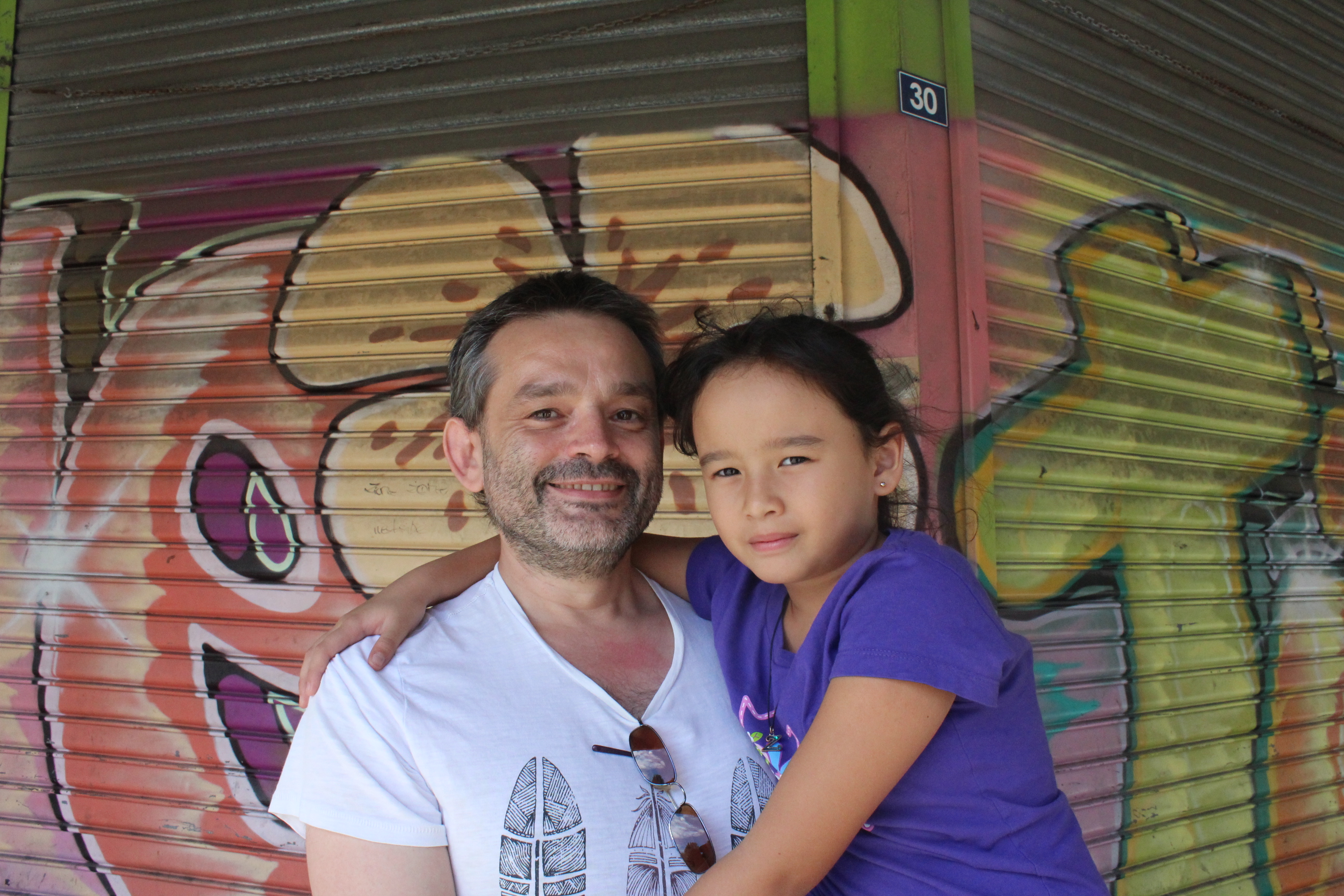 Sylvain et sa fille Loulou.