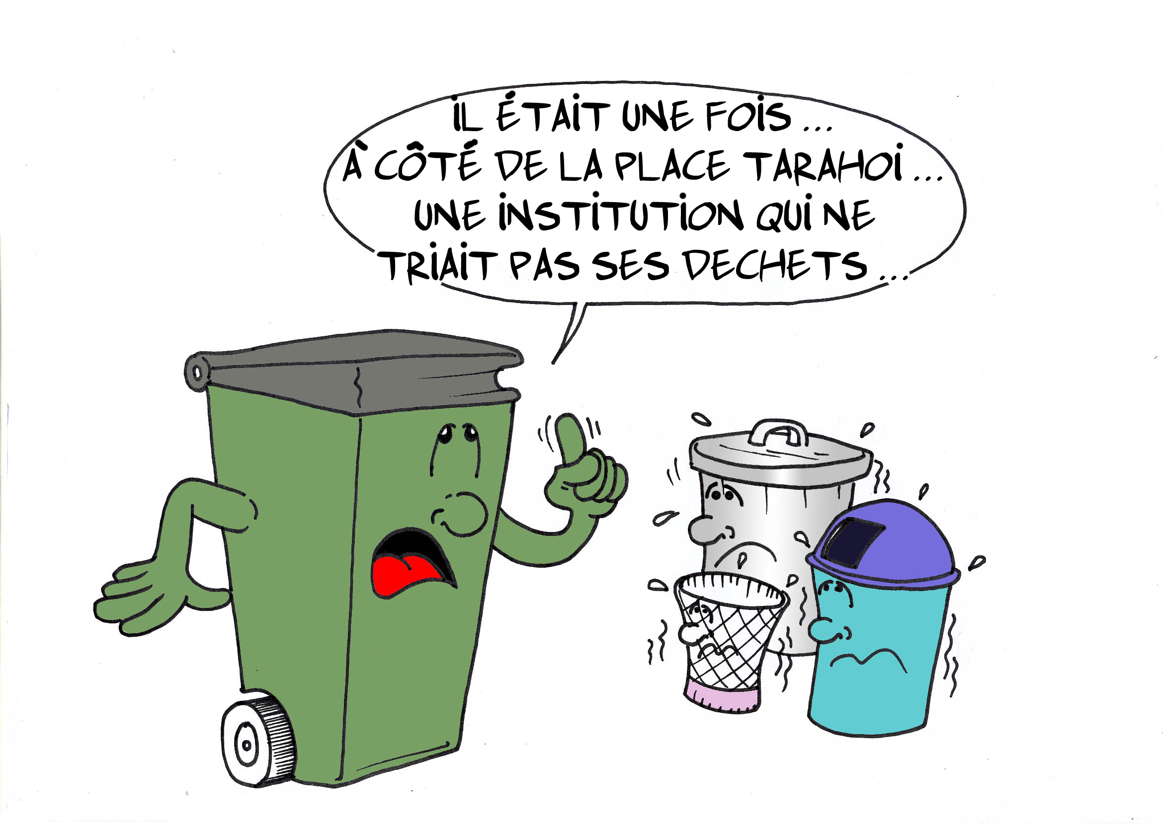 " L'APF trie ses déchets " par Munoz