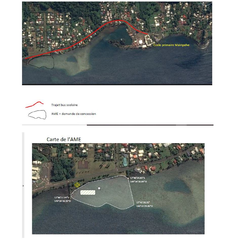 Le site qui a été choisi se trouve à quelques pas du collège de Teva i Uta, en face de la résidence Vahoata.