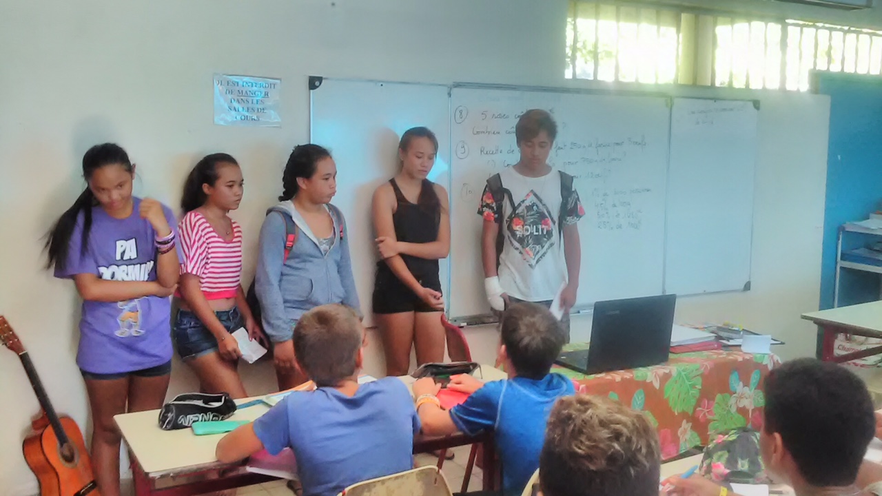 Les éco-délégués ont présenté le projet avec les "roulottiers".