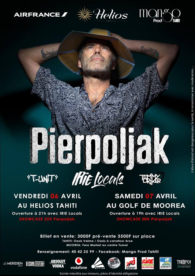 Pierpoljak en concert à Tahiti et Moorea