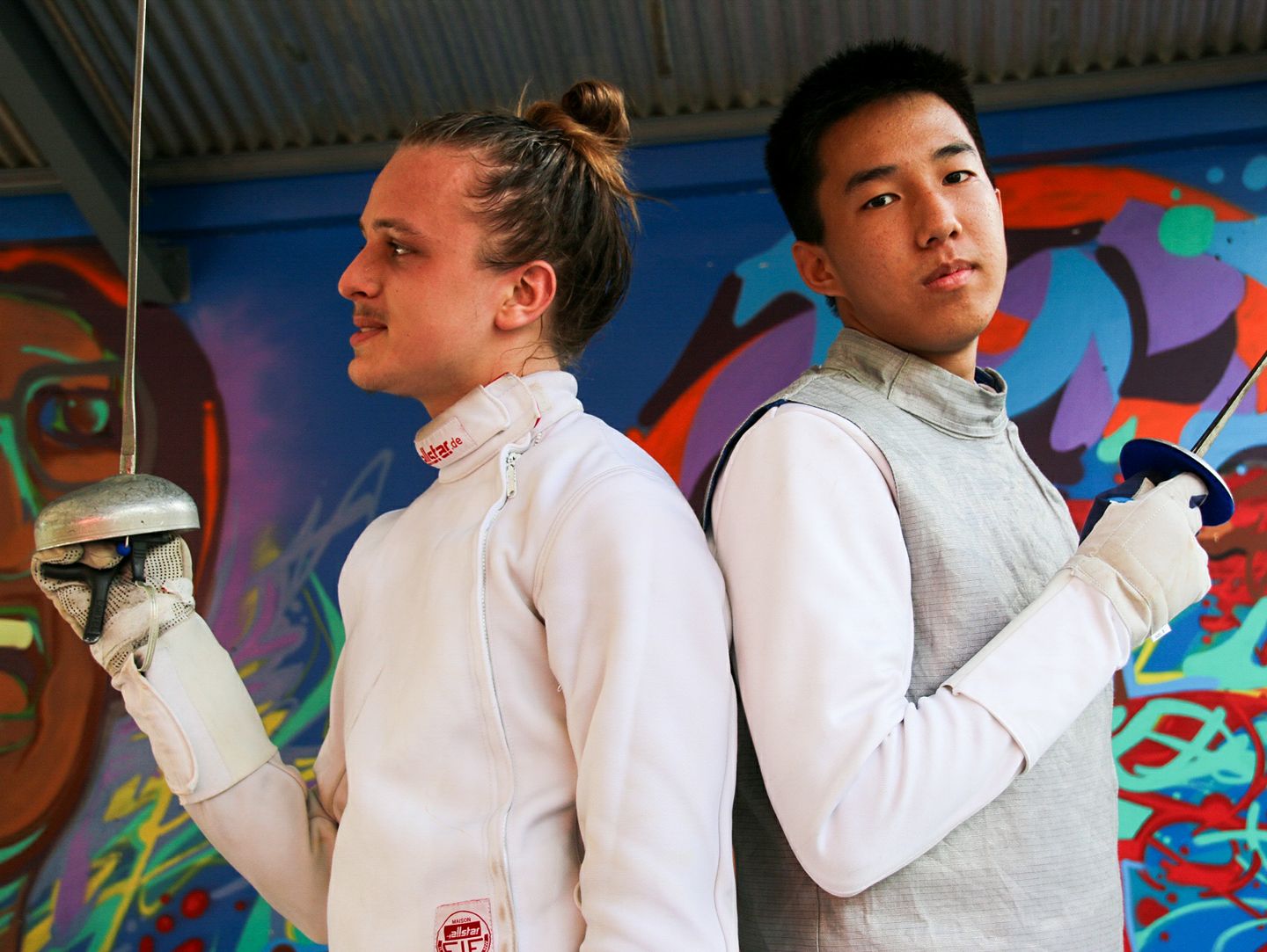 Clément Rigottard (champion de Polynésie) et Jérémie Shan Sei Fan (champion d'Océanie) soutiennent la nouvelle équipe