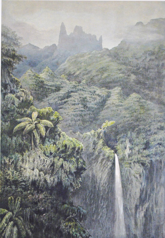 Reconstitution de la cascade de la Fataua par Pierre Loti (extrait de la collection Margueron)