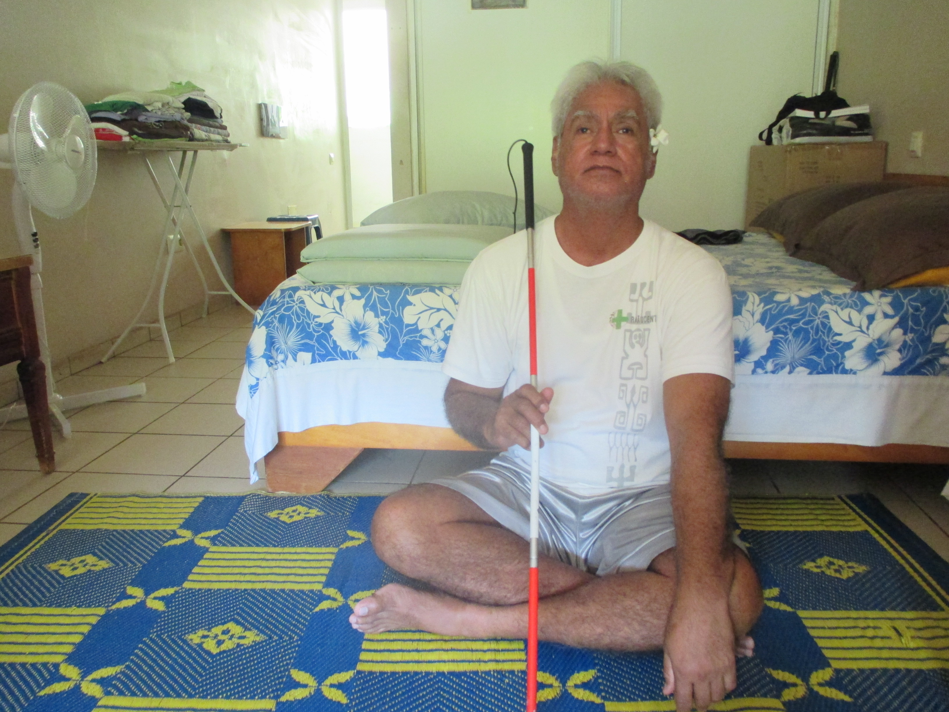 Chanterel Hauata, appelé Coco au quotidien, se fait le porte-parole des habitants handicapés de la résidence Taoe de Hamuta.