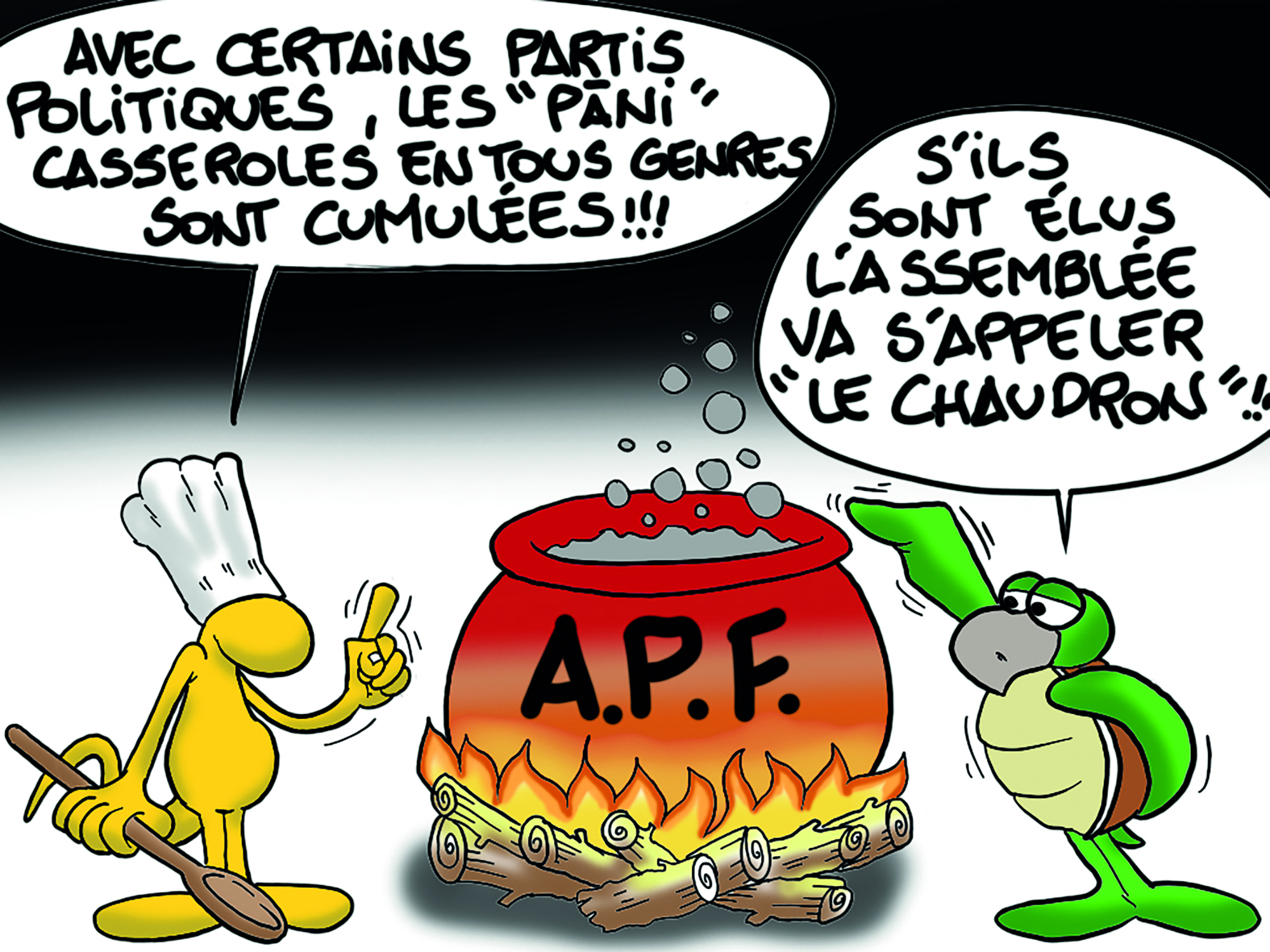 " Le chaudron politique " par Munoz