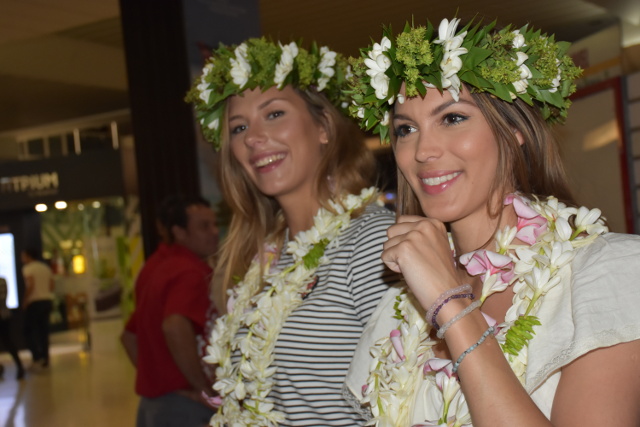 Miss Univers 2016 et Miss France 2015 au fenua