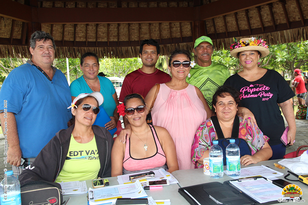 Mareva Trafton, quatrième adjointe au maire, est venue encourager nos jeunes sportifs ainsi que l'équipe organisatrice de la Direction des sports de la Ville de Papeete, dirigée par Mata Ganahoa.