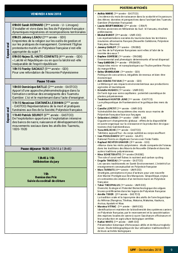 Trois jours de vulgarisation de thèses