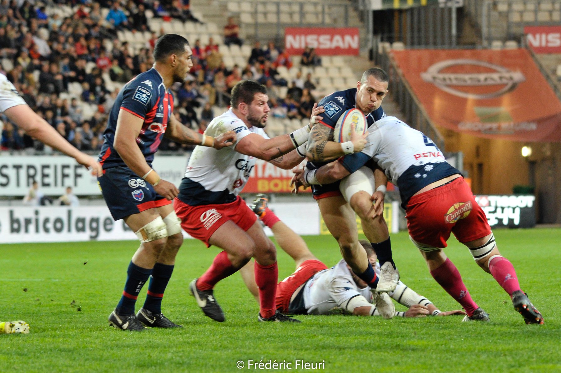 Teiva Jacquelain a tout donné contre Aurillac © Frédéric Fleuri
