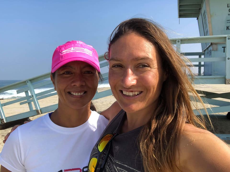 Maeva Hargrave avec Annabel Anderson, qui est arrivée mercredi