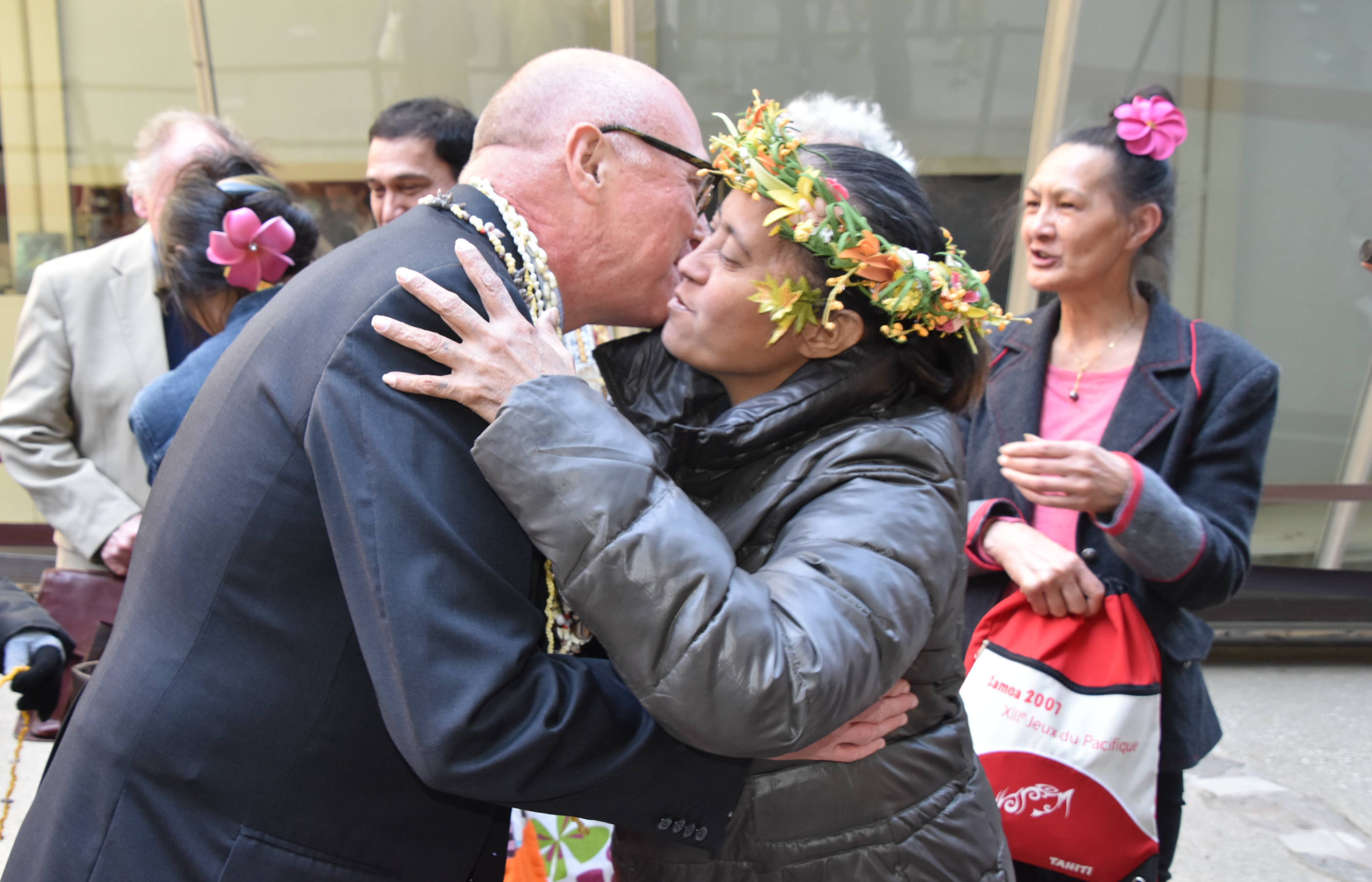 Le groupe a été accueilli par Stéphane Martin, le président du musée du Quai Branly, avant d’être pris en charge par un guide.