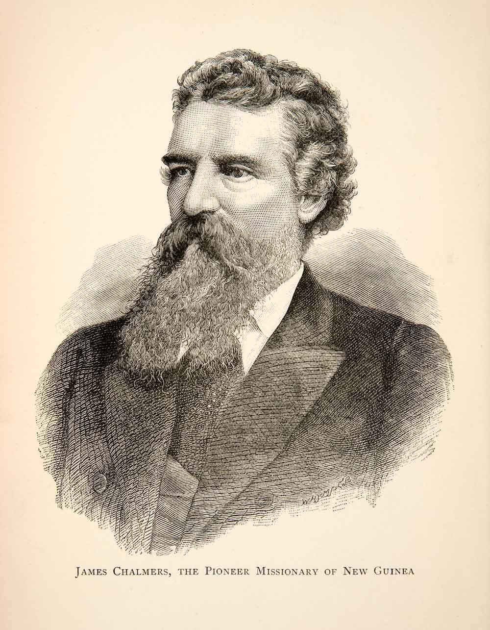 Un portrait du pasteur Chalmers peu avant son tragique décès à Goaribari, où il fut tué et dévoré avec tous ses compagnons.