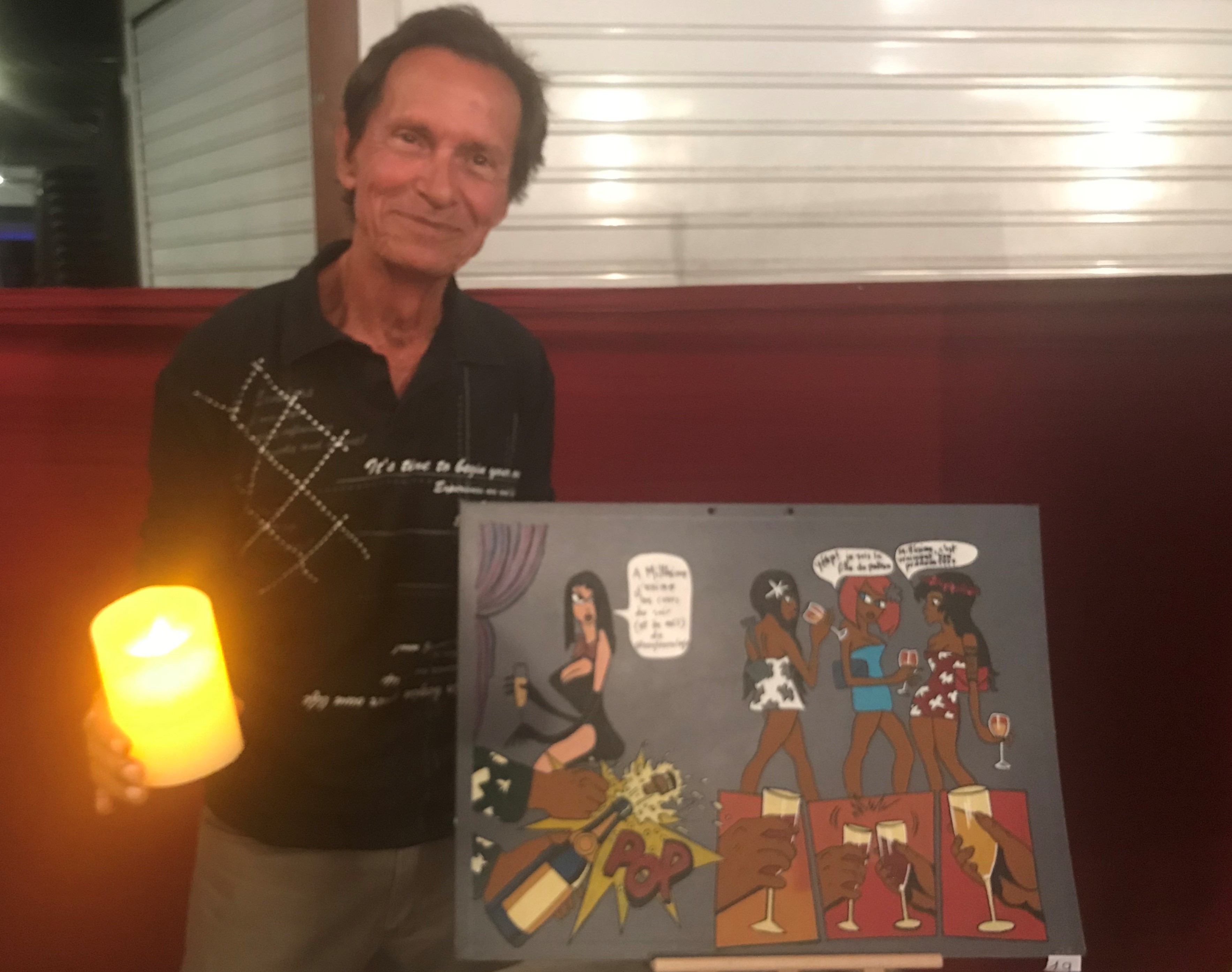 Le photographe bien connu Christian Durocher a réalisé une œuvre mêlant humour et dérision, un tableau gouleyant et moelleux comme un Montbazillac.