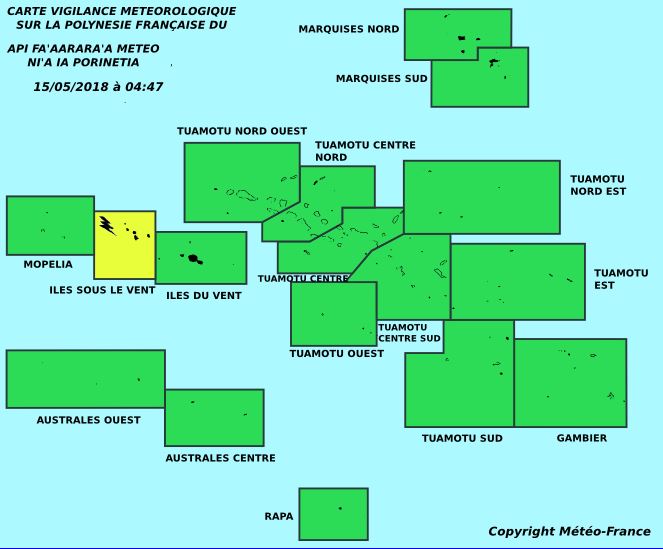 Attention aux orages sur les Îles-Sous-Le-Vent