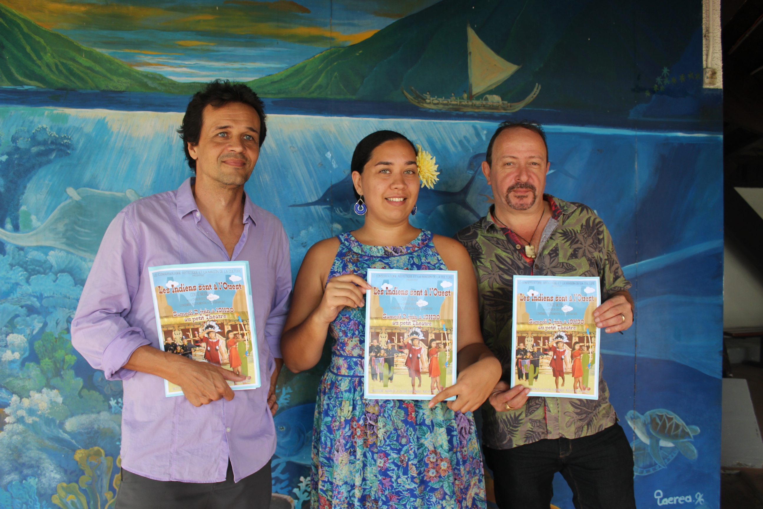 Stéphane Lecoutre, Vanessa Cunéo et Frédéric Cibard présentent : "Les indiens sont à l'ouest", le nouveau spectacle du chœur du Conservatoire.