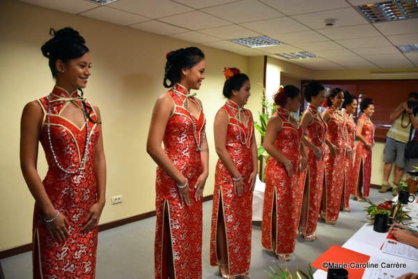 Les candidates à miss Dragon passaient leur grand oral
