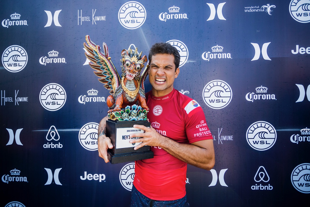 Michel Bourez, une nouvelle fois deuxième à Keramas © CESTARI WSL