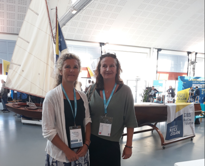 Mme Colombin SPSN Nouméa et Stéphanie Betz, coordinatrice de la SPSN Tahiti aux Assises. Crédit Photo SPSN.