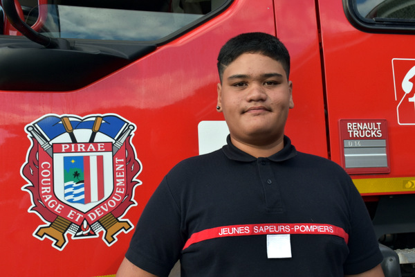Ariihau Aora, 14 ans, "je veux devenir sapeur-pompier professionnel"