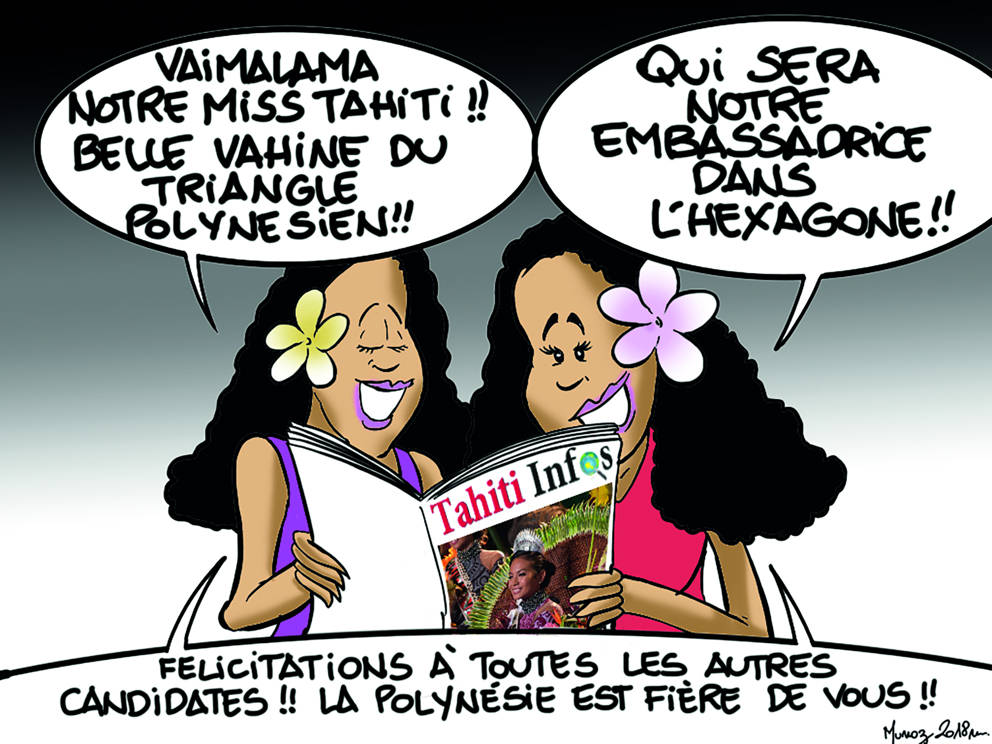 " Vaimalama, Miss Tahiti 2018 " par Munoz