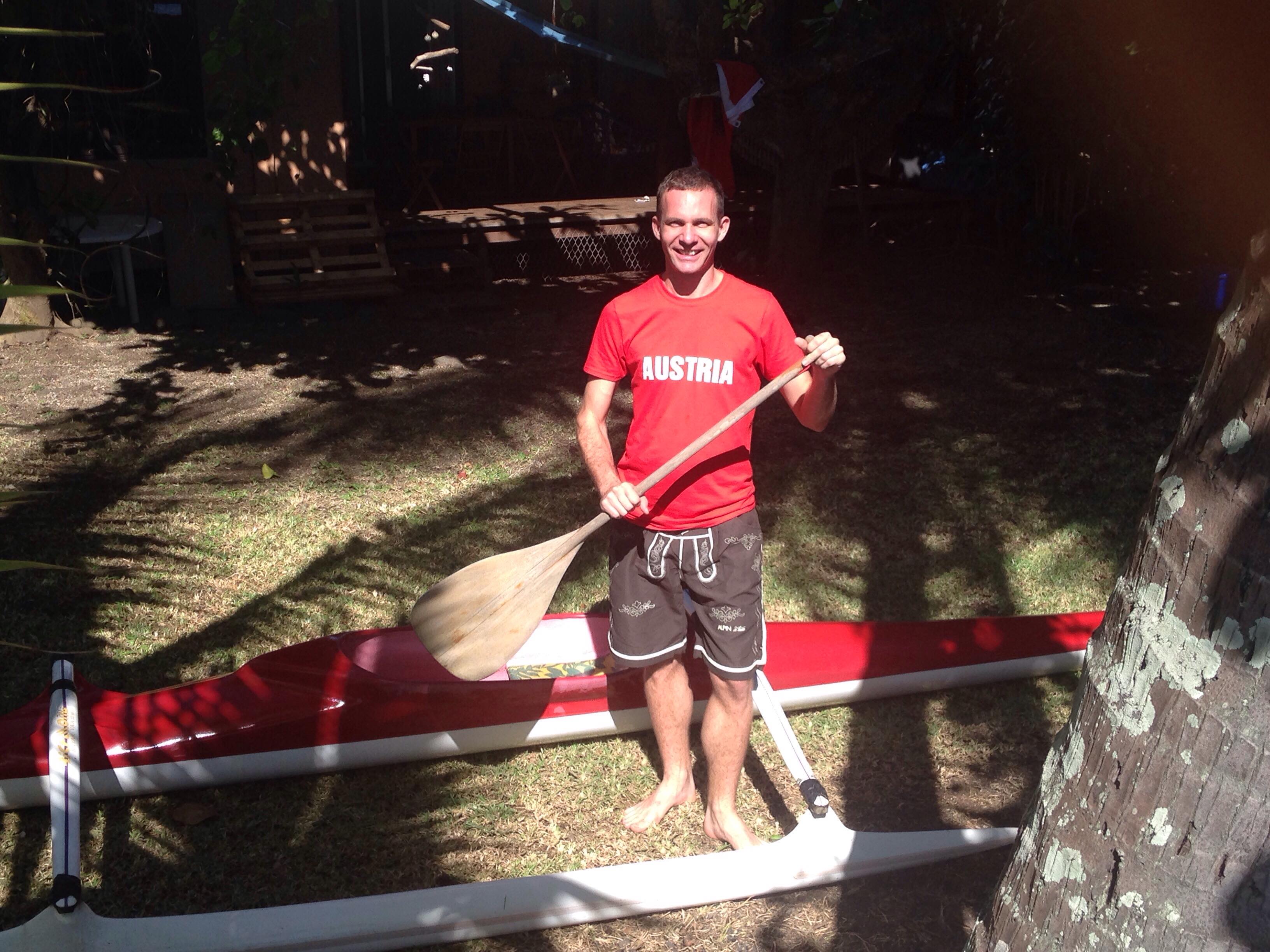 Bernhard Walzl, un Autrichien aux championnats du monde de va’a