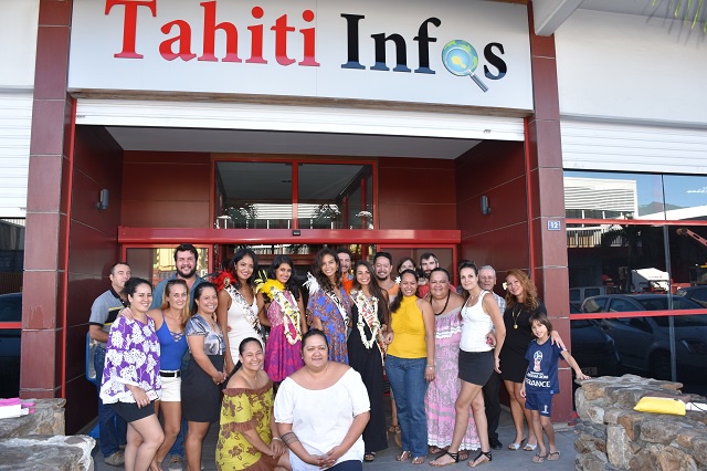 Miss Tahiti et ses dauphines à Tahiti Infos