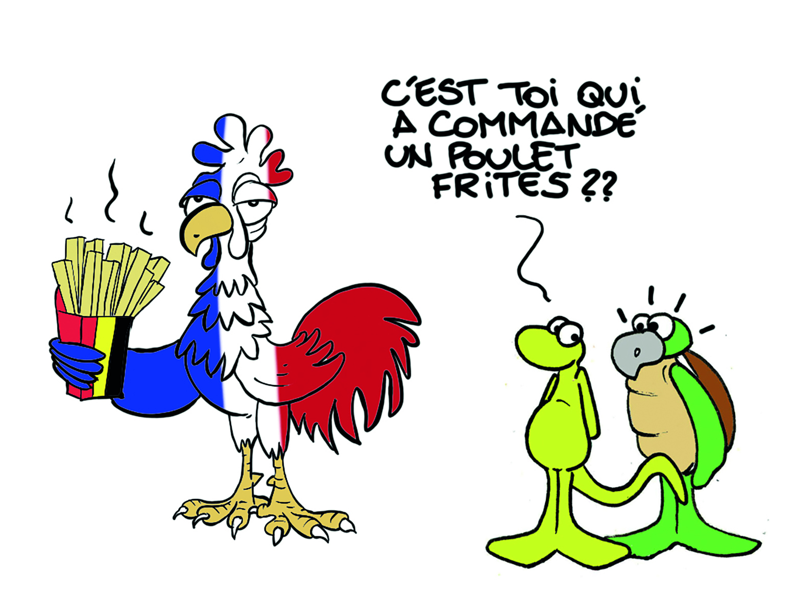 " Foot : France-Belgique " vu par Munoz