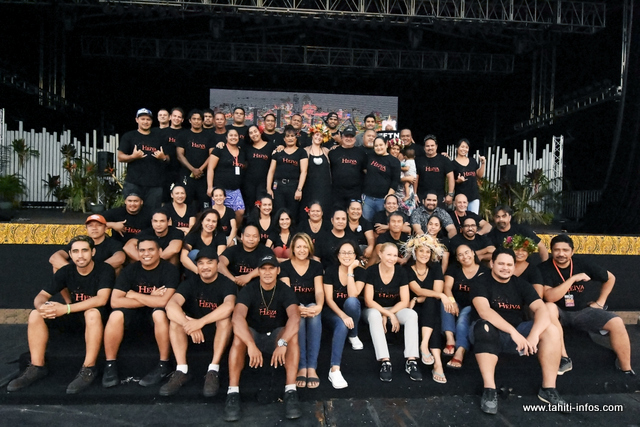 L'ensemble des équipes de Te Fare Tauhiti Nui.