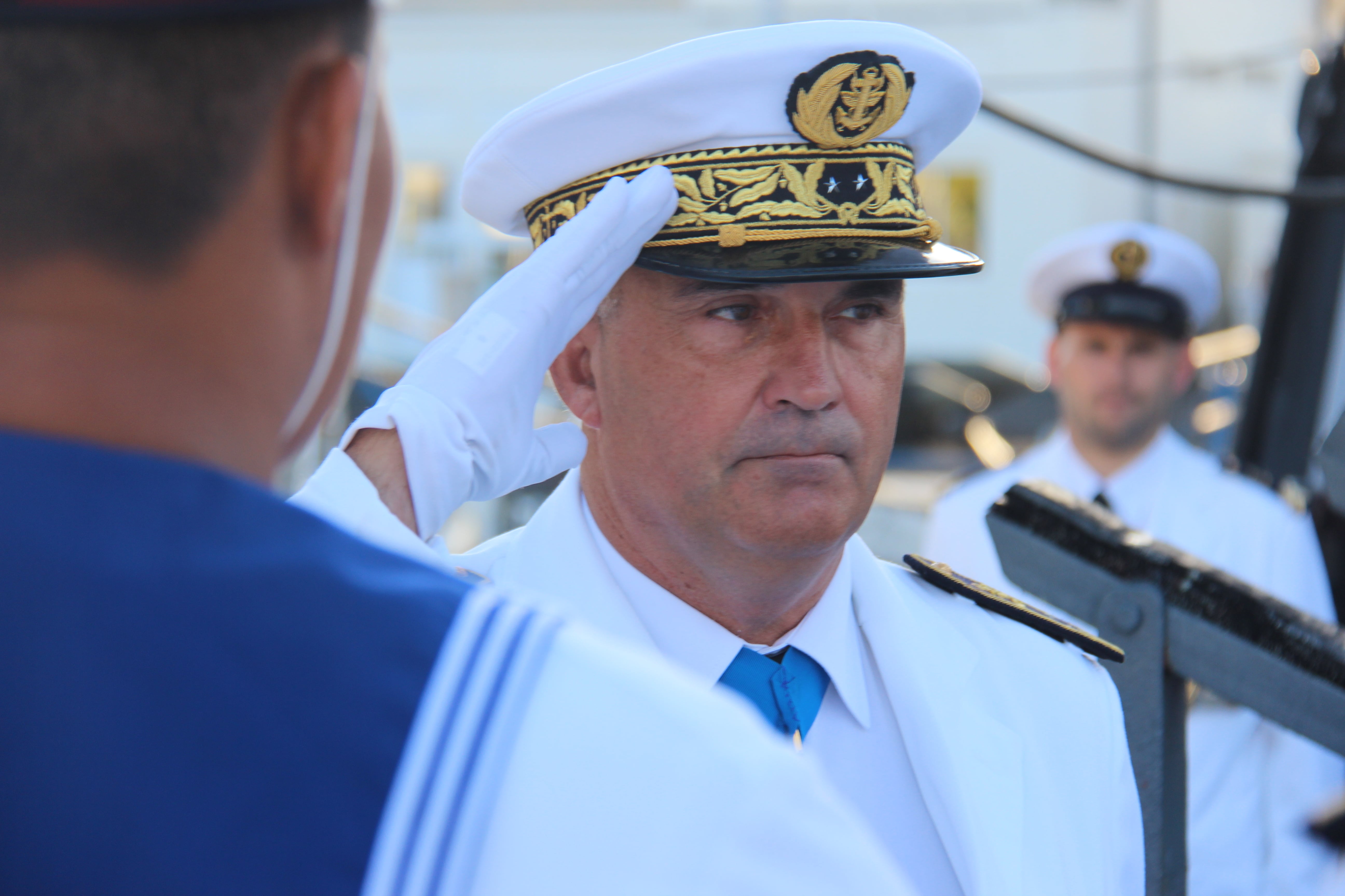Le contre-amiral Laurent Lebreton, commandant supérieur des forces armées en Polynésie française.