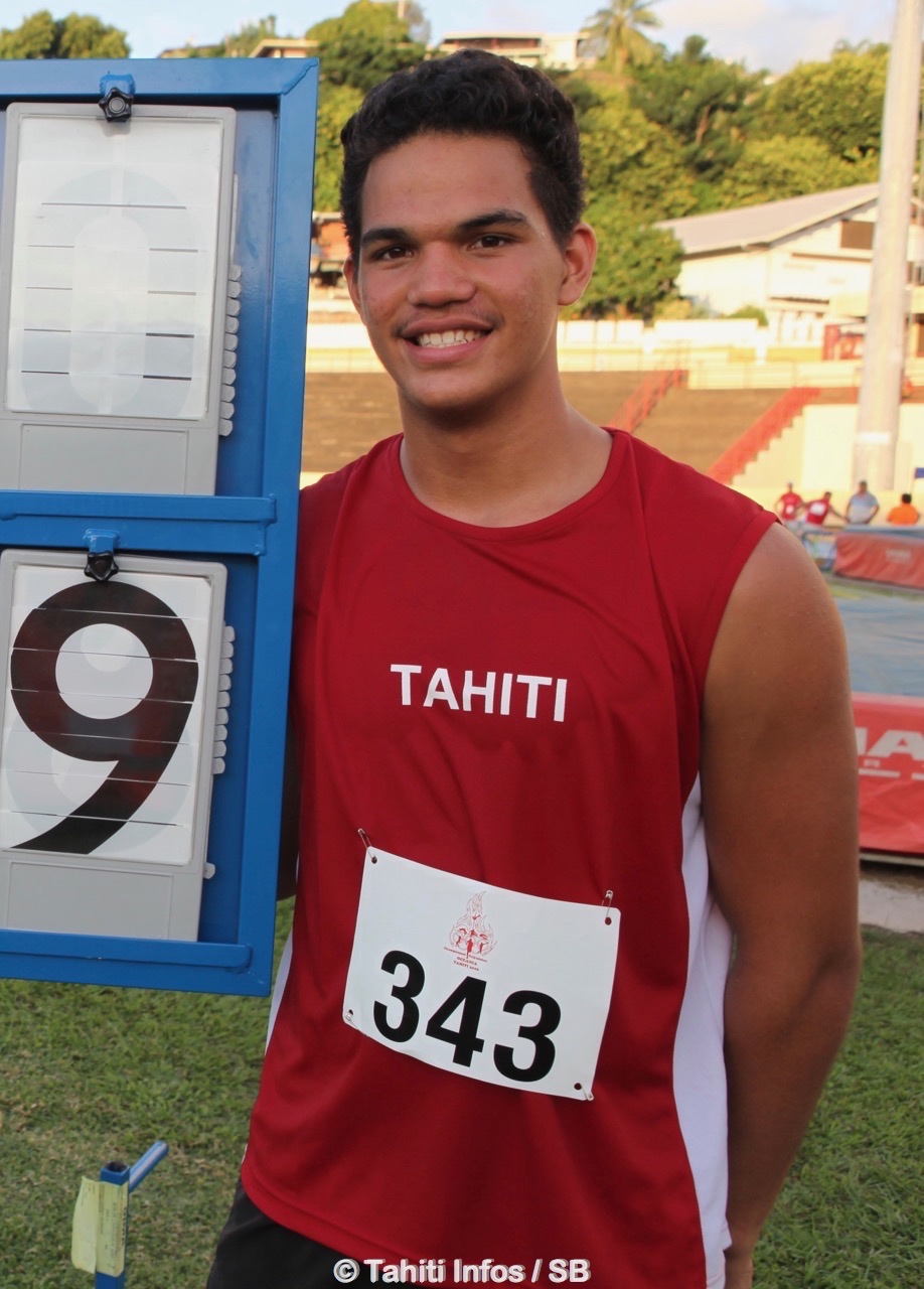 Teura Tupaia, un surdoué de l'athlétisme polynésien, brille au niveau national